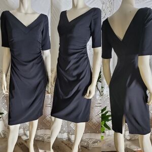 Maggy London Elegant Black Midi Dress